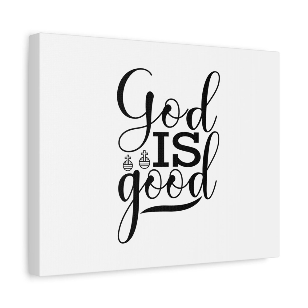 Scripture Canvas God Is Good Psalm 107:1 Christian Wall Art Bible Verse Print